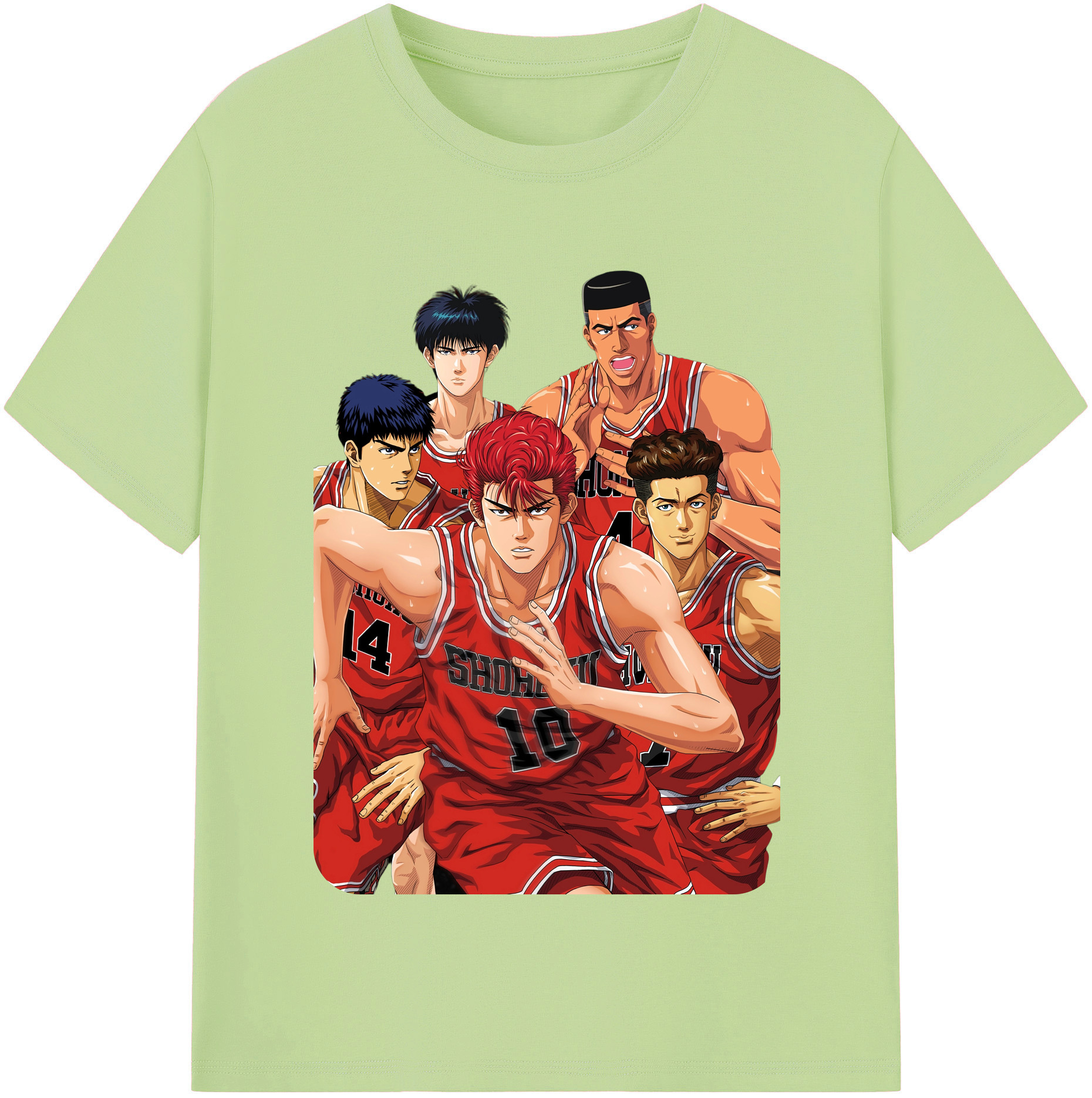 SLAM DUNK／スラムダンク 綿100％半袖Tシャツ（フロントプリント）